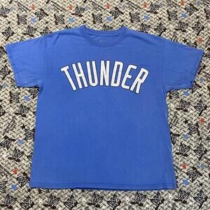 Okc Thunder Big Logo Spell Out Oklahoma Cityt Shirt Mens M